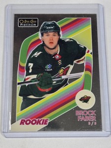Brock Faber Rookie 2023-24 O-Pee-Chee Platinum #R-82 - Minnesota Wild Hockey Card