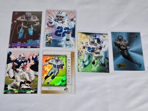 Lot of 6 Emmitt Smith Football Cards Various Brands and Features Including SP Athletic and Game Breakers