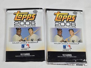 Lot of 2 Unopened Packs of 2006 Topps Baseball Cards