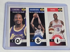 1996 Collectors Choice Shaquille ONeal, Joe Smith, Allen Iverson Rookie