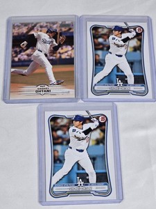 Lot of 3 Shohei Ohtani Baseball Cards - Los Angeles Dodgers