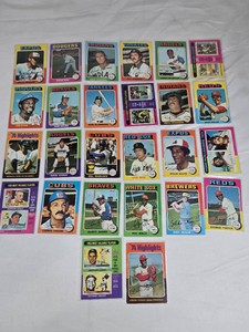 Lot of 26 Vintage 1970s Baseball Cards including Steve Rogers, Doug Rau, Jim Wynn, Tom House, Dave Chalk, Bill Madlock, Rick Wise