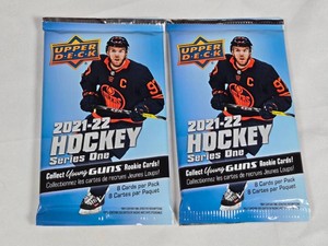 Lot of 2 Unopened Packs of 2021-22 Upper Deck Hockey