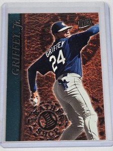 Ken Griffey Jr. 1997 Fleer Ultra Leather Shop Insert #1 - Seattle Mariners Baseball Card