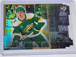 Brock Faber Rookie 2023-24 Upper Deck Die Cut Gold UD3 - Minnesota Wild Hockey Card