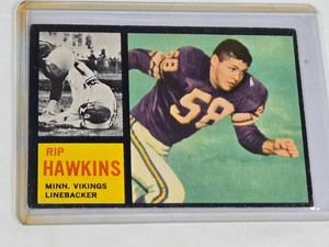 Rip Hawkins Rookie 1962 Topps #98 - Minnesota Vikings Vintage Football Card