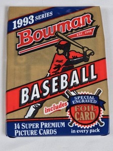 Unopened Pack of 1993 Bowman Baseball Cards - Possible Jeter RC