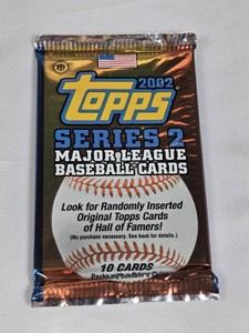 Unopened Pack of 2002 Topps Series 2 Major League Baseball Cards - Possible Mauer Rookie