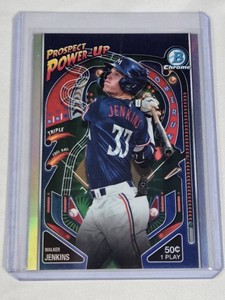 Walker Jenkins Rookie 2024 Bowman Chrome Prospect Power-Up Refractor #PP-1 - Minnesota Twins Baseball Card