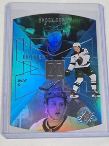 Brock Faber Rookie 2023-24 Upper Deck SPx Holo Die-Cut - Minnesota Wild Hockey Card