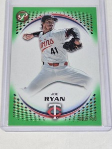 Joe Ryan 2023 Topps Green Refractor #41 and Numbered 92150 - Minnesota Twins Baseball Card