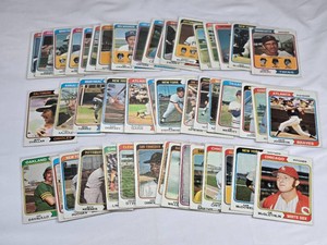 Large Lot of 1974 Topps Vintage Baseball Cards Featuring Players Like Vic Davalillo and Frank Quilici