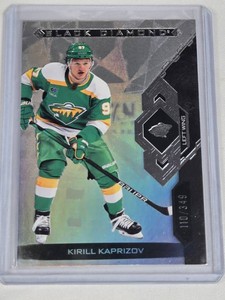 Kirill Kaprizov 2022-23 Upper Deck Black Diamond #BDB-KK and Numbered 110349 - Minnesota Wild Hockey Card