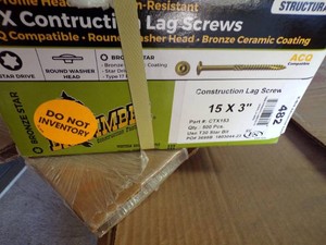 Big Timber 15x3 Lag Screws - Box