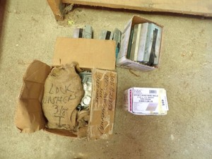 Flashing, 2-38x113 Ring Shank, Box of Misc Parts