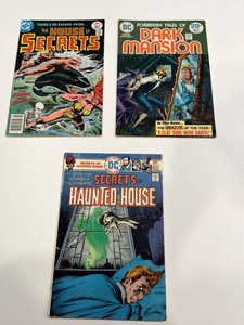 Vintage DC Horror Comic Books - House of Secrets, Dark Mansion & Haunted House (Lot of 3)