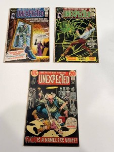 Vintage DC the Unexpected Horror Comics Issues 128, 129 & 143 (Lot of 3)