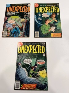 Vintage DC Unexpected Comic Books #18, #179 & #187 (Lot of 3)