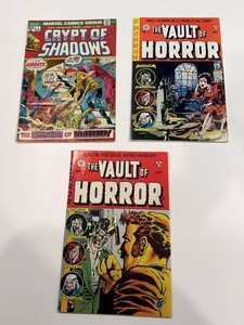 Vintage Horror Comic Book Group - Crypt of Shadows & Vault of Horror (Lot of 3)