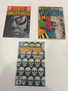 Vintage DC Comics Secrets of Sinister House, Haunted House & Unknown Soldier (Lot of 3)