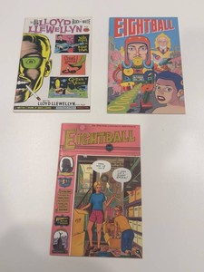 Daniel Clowes Lloyd Llewellyn & Eightball Comics - 3-Comic Mixed Lot