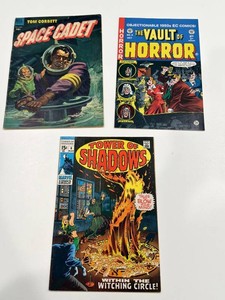 Space Cadet, Vault of Horror & Tower of Shadows Comic Books (Lot of 3)