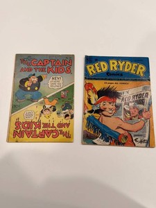 Vintage the Captain and the Kids & Red Ryder Comics Mixed Lot