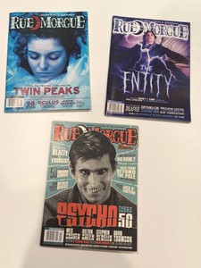 Rue Morgue Horror Magazines & Film Posters Mixed Lot - 3 Pieces