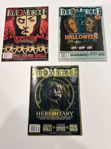 Rue Morgue Horror Magazine Issues 182, 183 & 187 (Lot of 3)