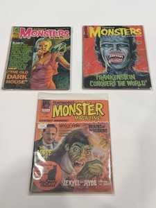 Vintage Famous Monsters & Quasimodos Monster Magazine (Lot of 3)