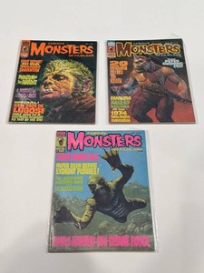 Famous Monsters Magazines & Horror Movie Paper Mixed Lot of 3