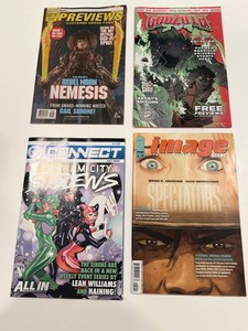 Comic Catalogs & Previews - DC, Image, Godzilla & Rebel Moon (Lot of 4)