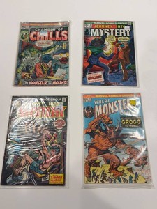 Vintage Marvel Horror Comic Books - Chamber of Chills & Monster Titles (Lot of 4)