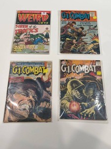 Vintage Weird Love #14 & G.I. Combat Comics (Lot of 4)