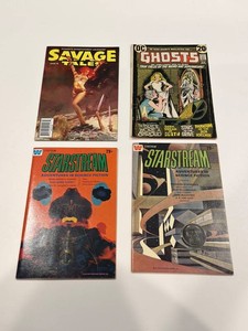 Vintage Starstream, DC Ghosts & Savage Tales Comic Books (Lot of 4)