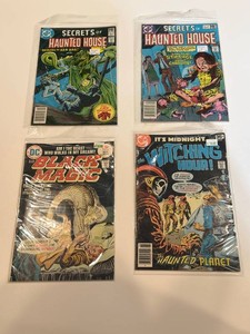 Vintage DC Horror Comics - Secrets of Haunted House, Black Magic & Witching Hour (Lot of 4)
