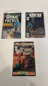 Vintage Crime Patrol, UFO & Outer Space & Witching Hour Mixed (Lot of 3)