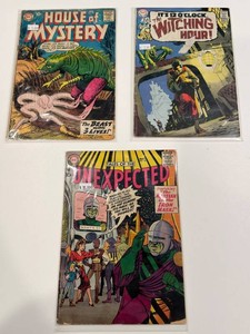 Vintage DC Comics House of Mystery, Witching Hour & Unexpected (Lot of 3)