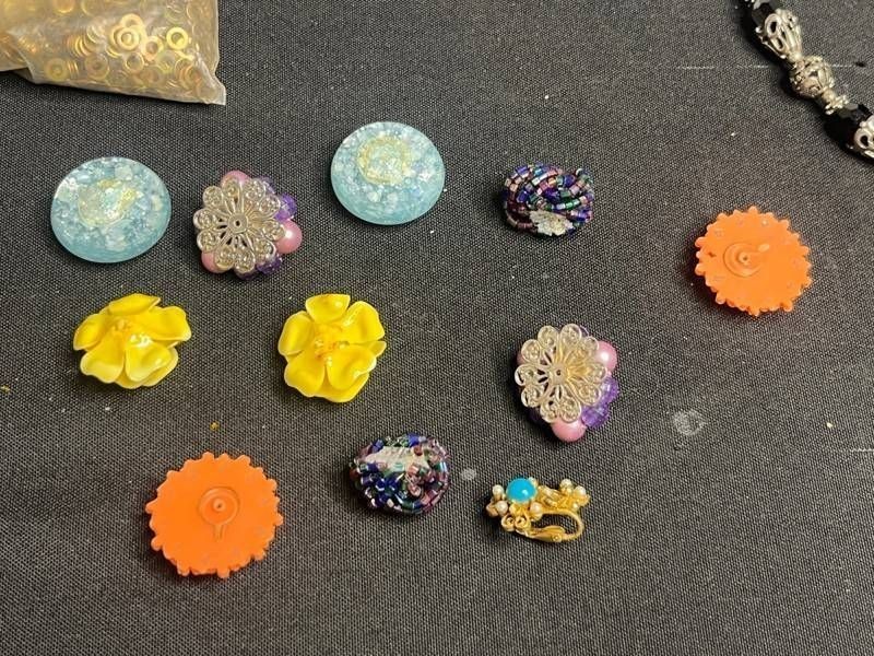 Craft Supplies & Costume Jewelry Mixed Lot - US Forge MIG Wire, Washers & Broken Single Earrings