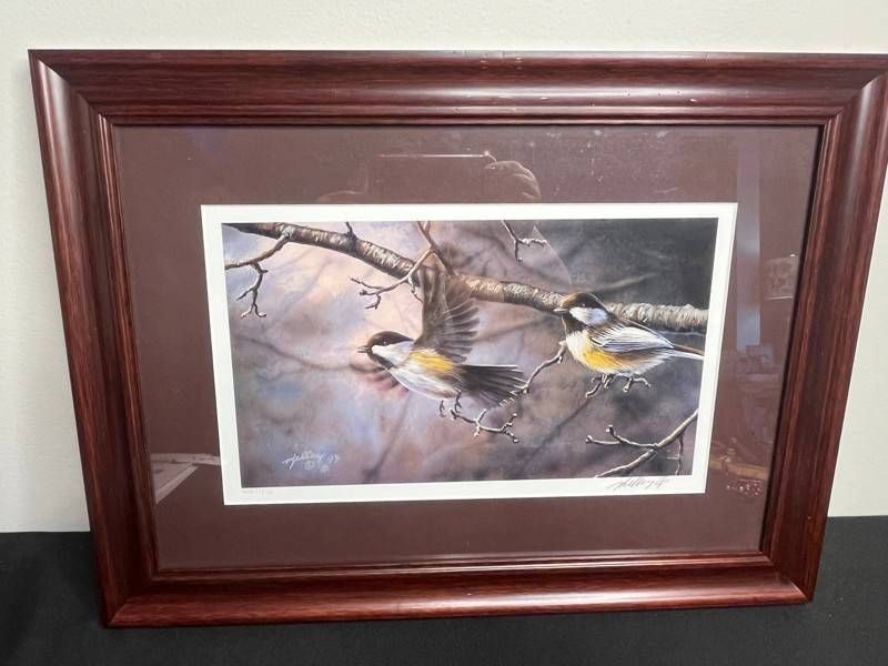 Vintage Framed Bird Print - Signed & Numbered - Kelley 610950