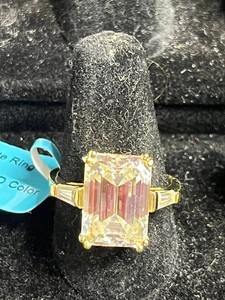 Moissanite Ring - 925 Sterling Silver 10.43 CTW Size 8 - $3,338 RETAIL TAG!