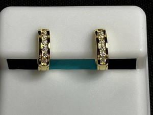 Moissanite Hoop Earrings - 925 Sterling Silver 0.31 CTW VVS D - $199 retail tag
