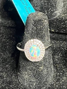 Opal Ring - 925 Sterling Silver White Opal Size 7 - $399 retail tag