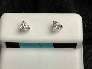 Sterling Silver Moissanite Stud Earrings 0.60 CTW VVSD - $399 Retail Tag