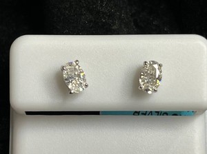 Moissanite Stud Earrings - Sterling Silver 1.00 CTW VVS D Color - $399 retail tag