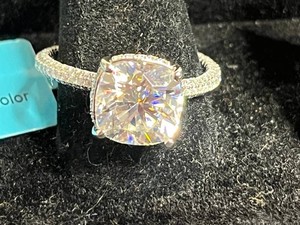 Moissanite Ring - 925 Sterling Silver 6.69 CTW Size 10