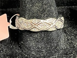 Lab Diamond Ring - 0.28 CTTW Interwoven Band Size 9
