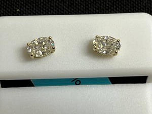 Moissanite Stud Earrings - Sterling Silver 1.00 CTW VVS D Color - $399 retail tag