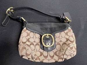 Designer Shoulder Bag - Coach Signature Canvas