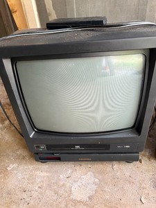 Vintage TV with VCR and DVD combo